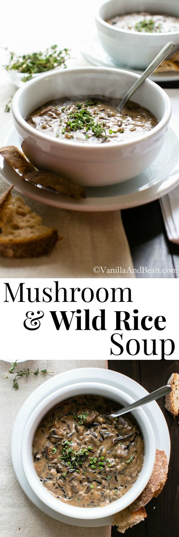 Creamy Mushroom and Wild Rice Soup