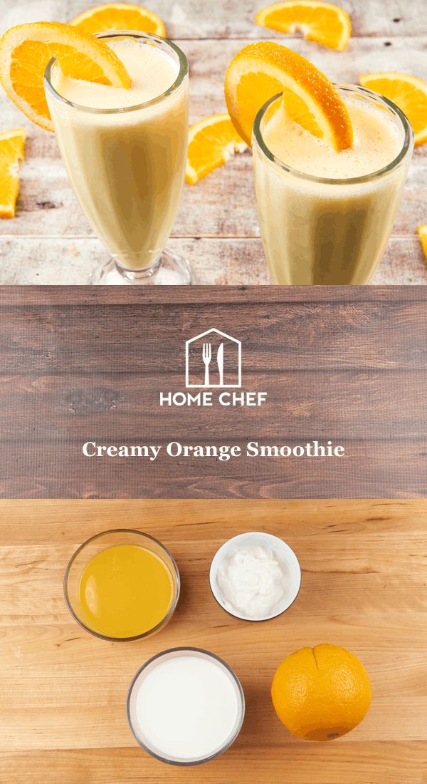 Creamy Orange Smoothie with vanilla Greek yogurt