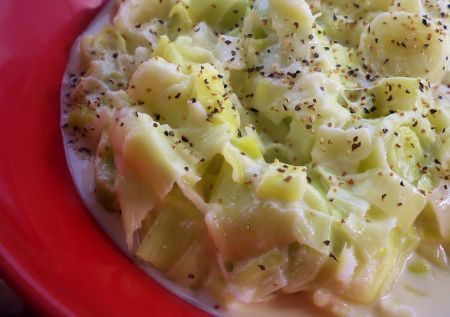 Creamy Parmesan Leeks