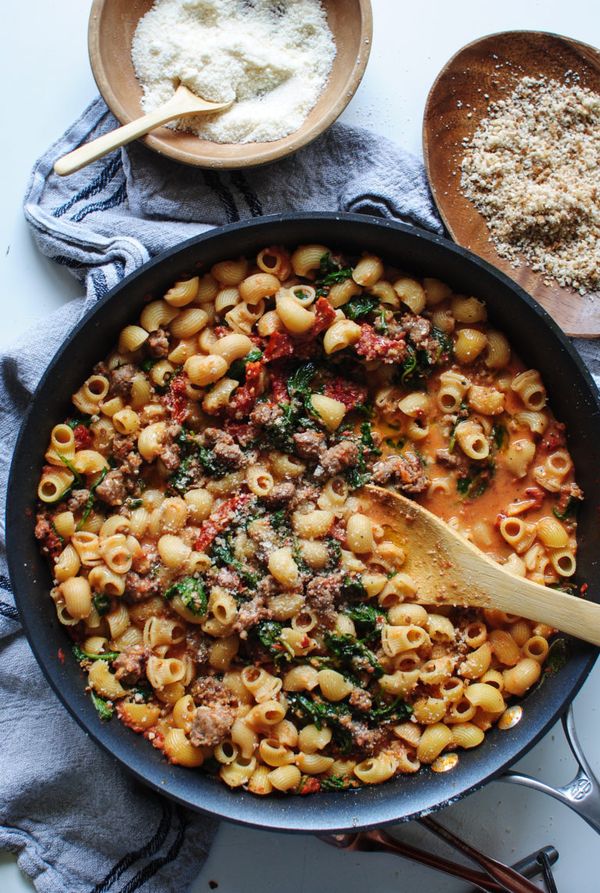 Creamy Pasta with Sausage and Kale