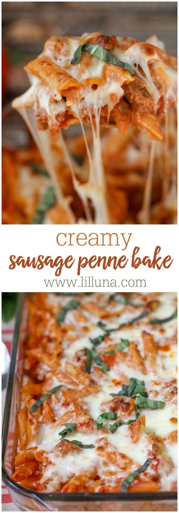 Creamy Sausage Penne Bake