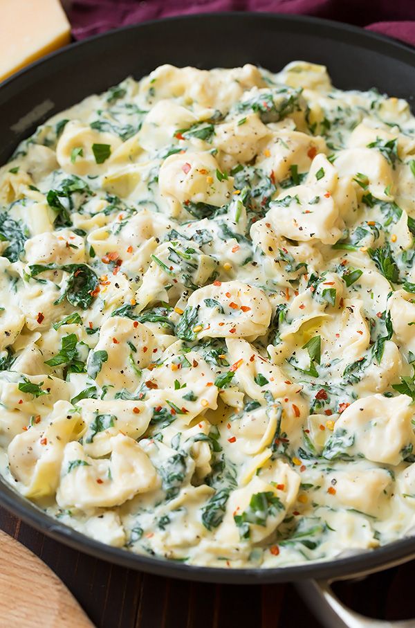 Creamy Spinach Artichoke Tortellini