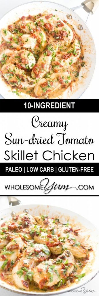 Creamy Sun-dried Tomato Chicken (Paleo, Low Carb