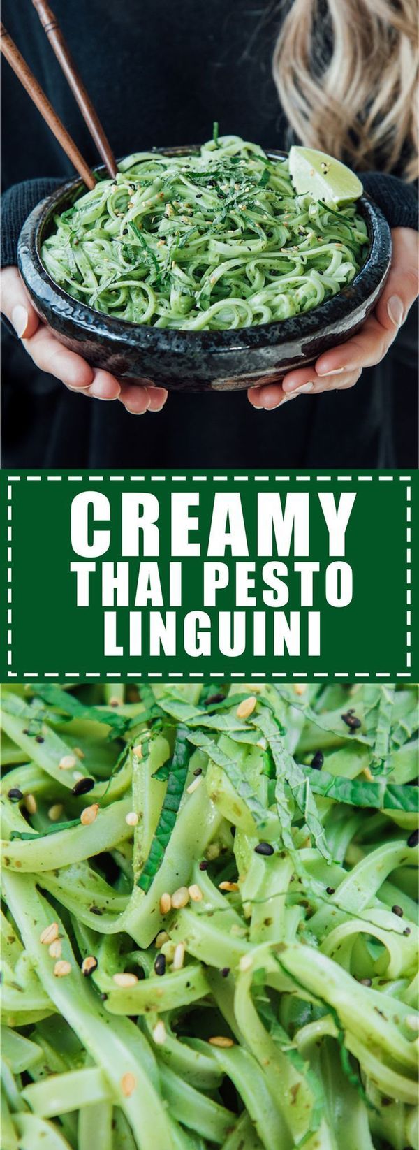 Creamy Thai pesto linguine