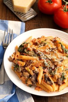 Creamy Tomato and Mushroom Pasta