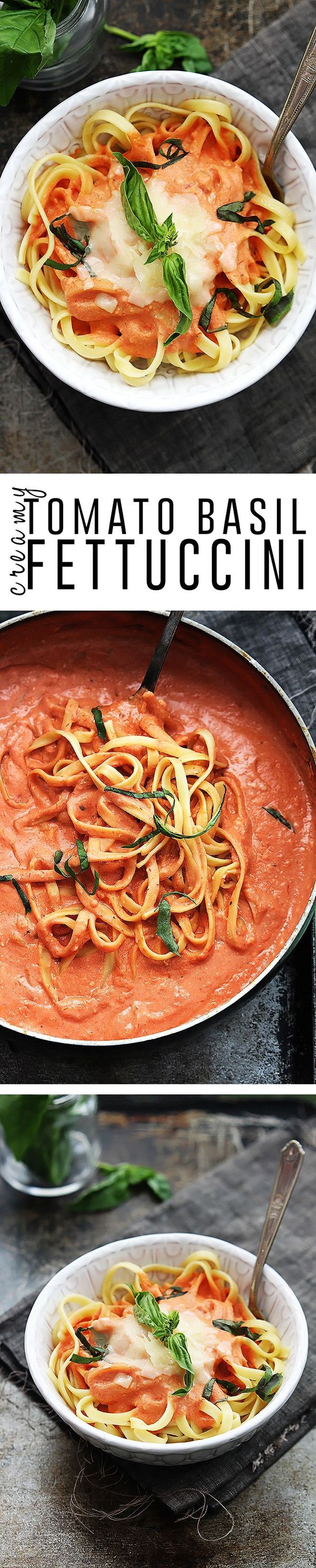 Creamy Tomato Basil Fettuccine