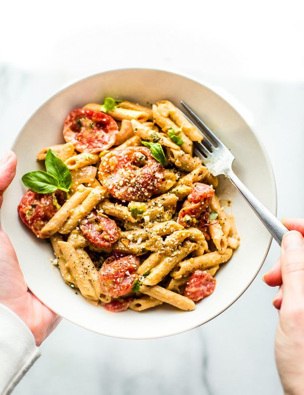 Creamy Tomato Gluten Free Penne Pasta (Dairy Free