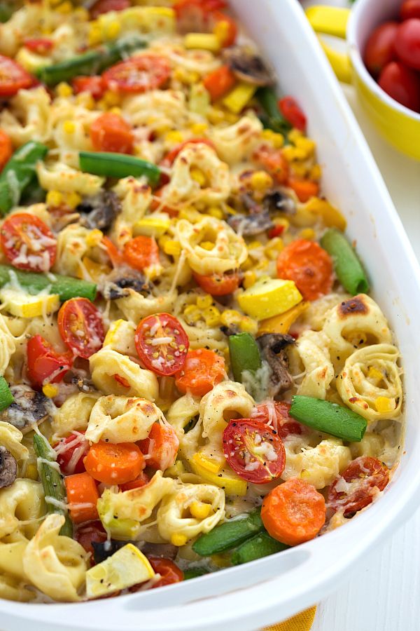 Creamy Tortellini Vegetable Bake