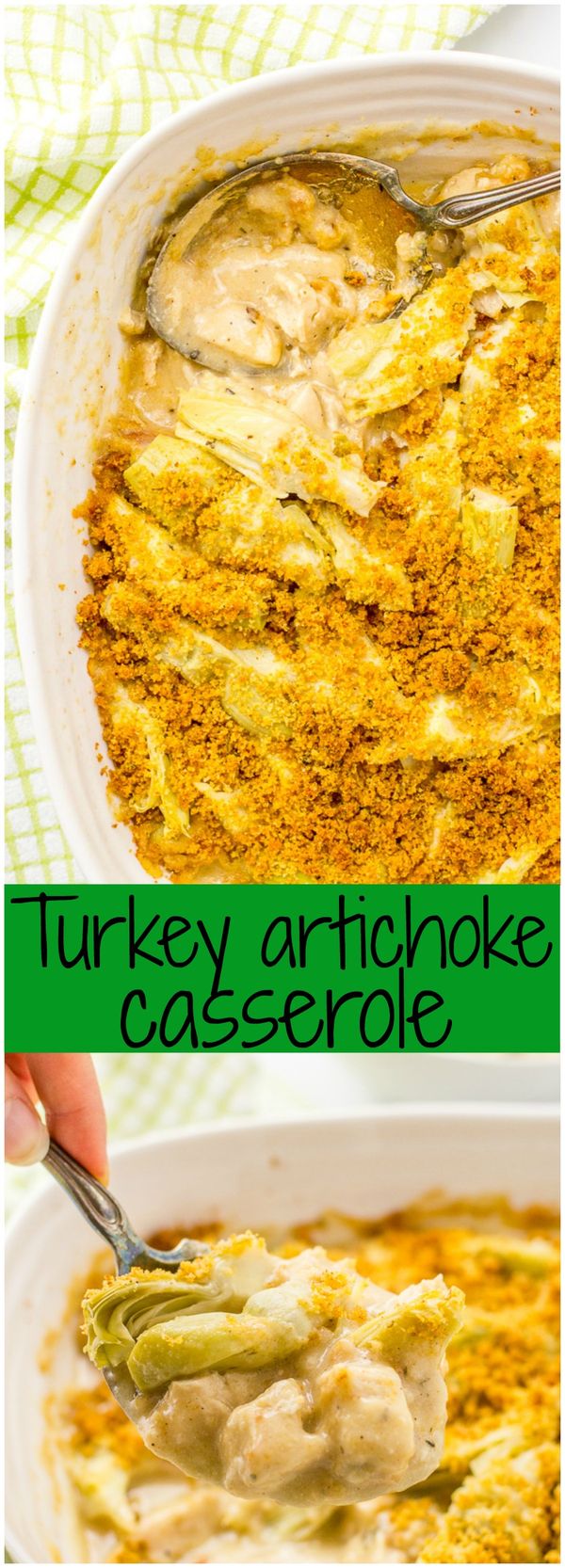 Creamy turkey artichoke casserole