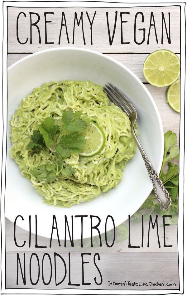 Creamy Vegan Cilantro Lime Noodles