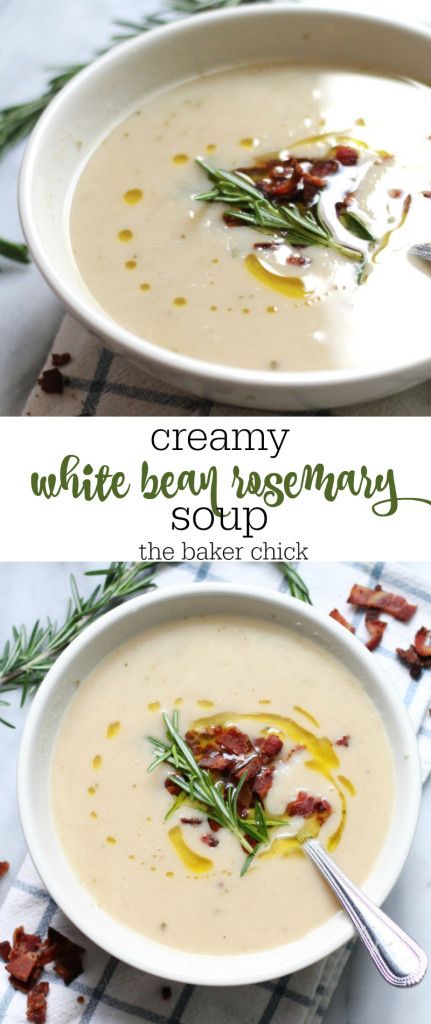 Creamy White Bean Rosemary Soup