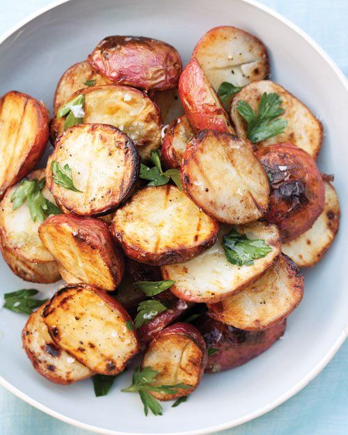 Crisp Red Potatoes with Garlic-Herb Oil