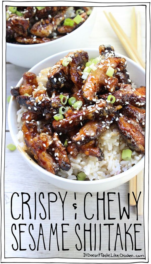 Crispy & Chewy Sesame Shiitake