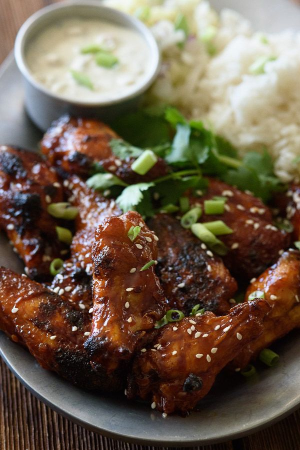 Crispy Baked Chicken Wings with Sticky Honey Garlic Sauce