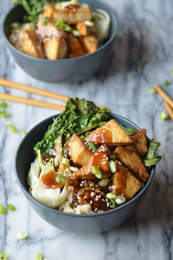 Crispy Baked Tofu Teriyaki Bowl