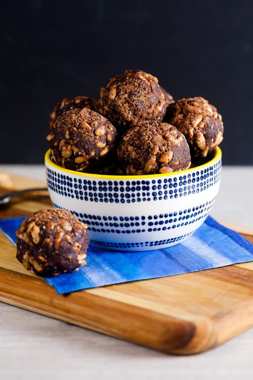 Crispy Chocolate Peanut Butter Energy Balls