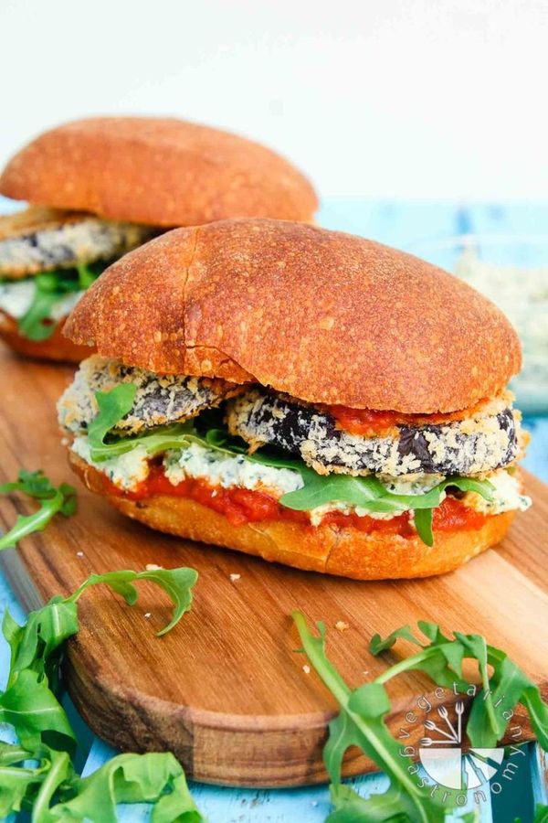 Crispy Eggplant Parmesan Sandwich