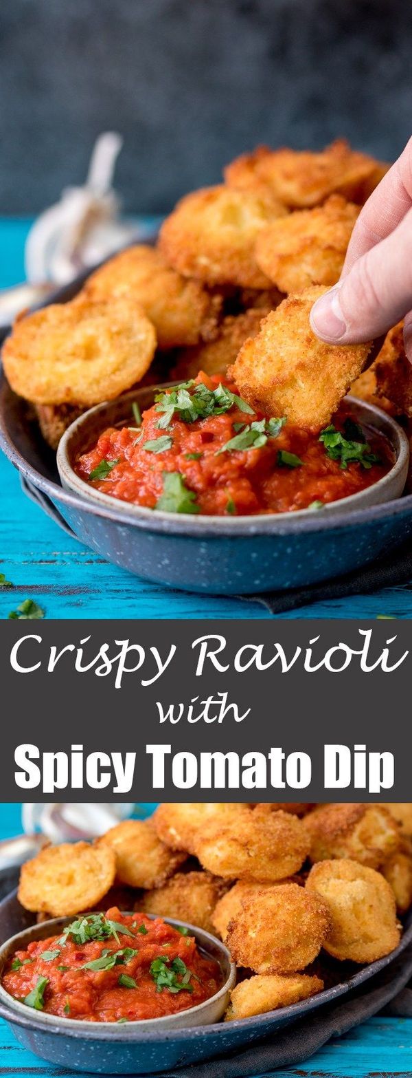 Crispy Fried Ravioli With Spicy Tomato Dip