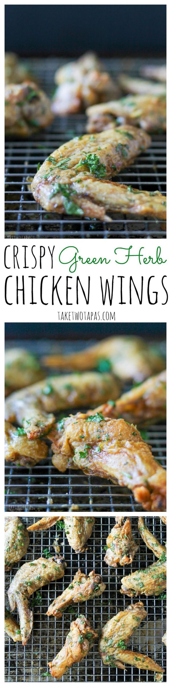 Crispy Green Herb Chicken Wings