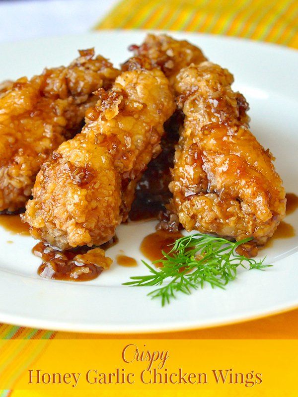 Crispy Honey Garlic Chicken Wings