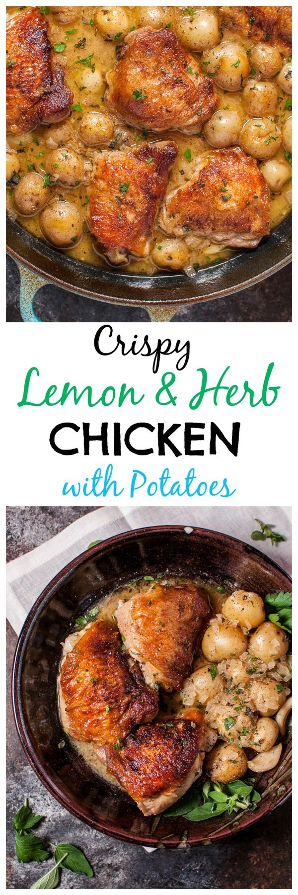 Crispy Lemon Herb Chicken and Potatoes