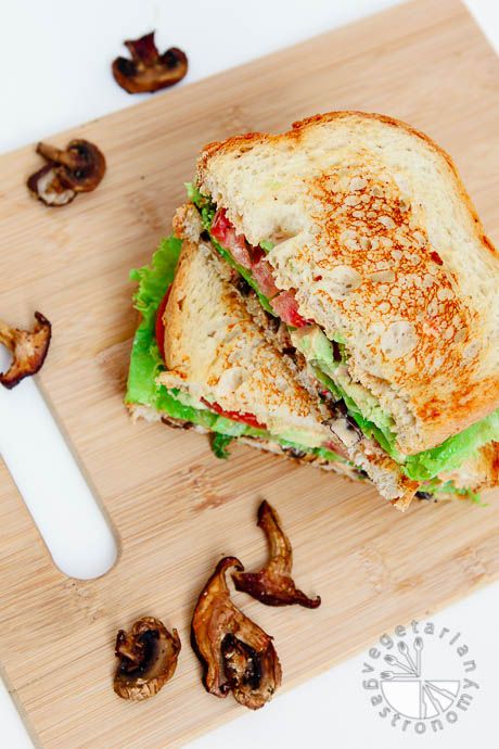 Crispy Mushroom Sandwich with Chipotle Green Onion Aioli (vegan, gluten-free