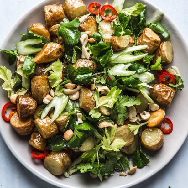 Crispy Potato Salad with Chiles, Celery, and Peanuts