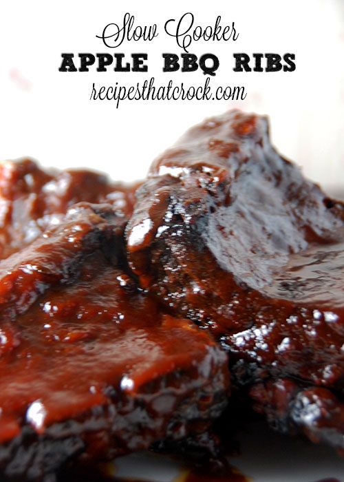 Crock Pot Apple BBQ Ribs