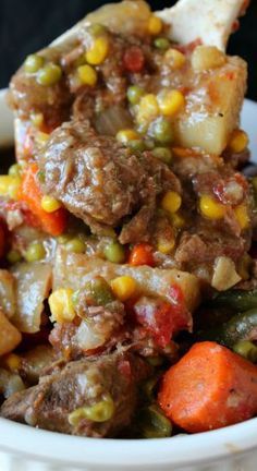 Crock Pot Beef Stew with a kick