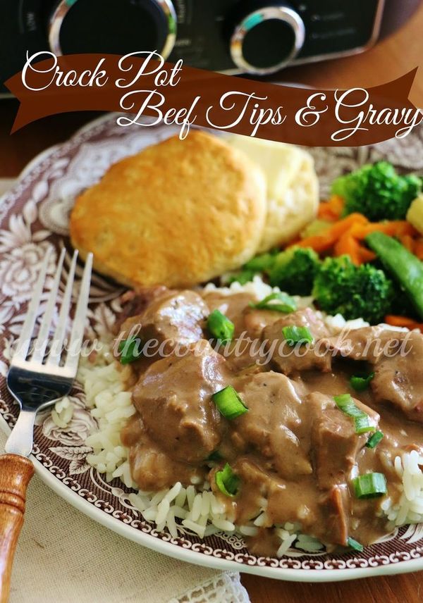 Crock Pot Beef Tips and Gravy