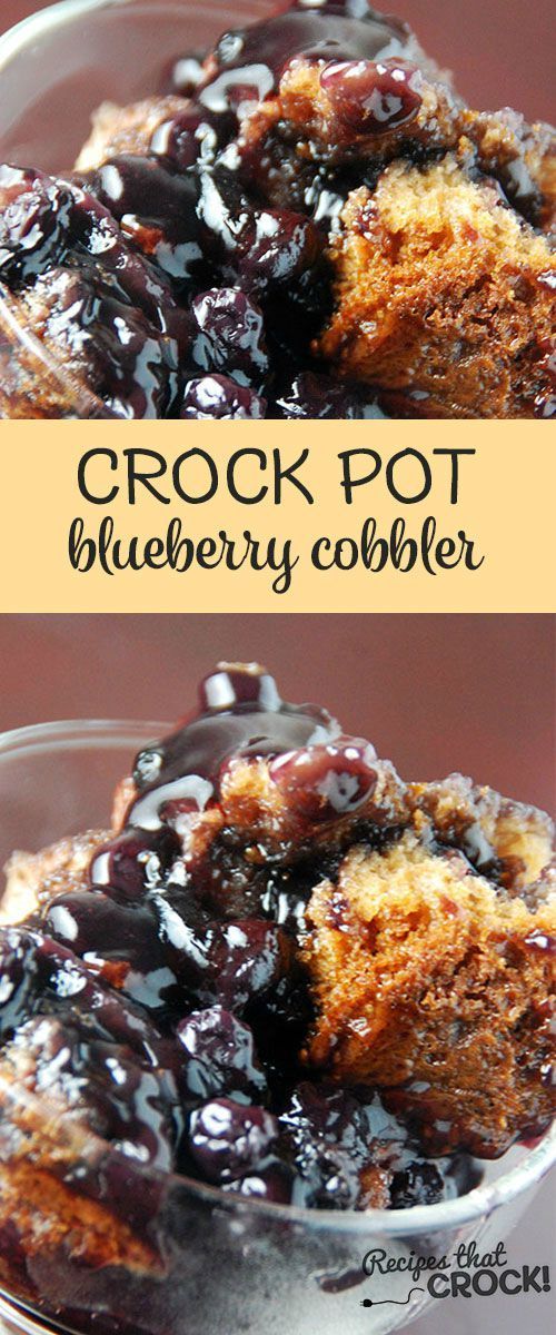 Crock Pot Blueberry Cobbler