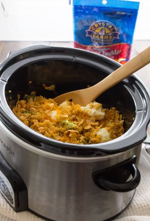 Crock Pot Cauliflower Broccoli Casserole