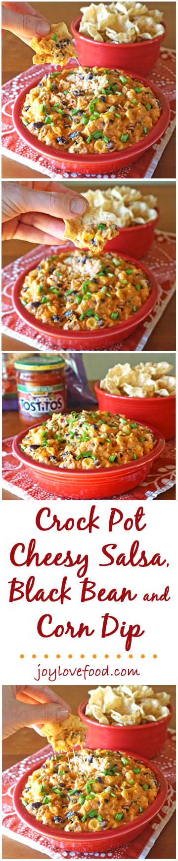 Crock Pot Cheesy Salsa, Black Bean and Corn Dip