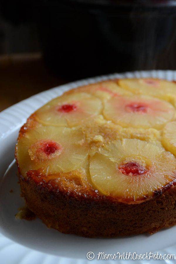 Crock Pot Pineapple Upside Down Cake