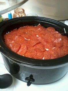 Crock Pot Pizza Casserole