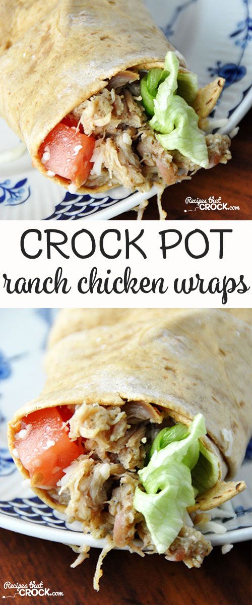 Crock Pot Ranch Chicken Wraps