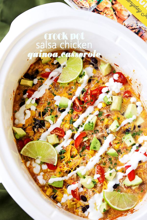 Crock Pot Salsa Chicken Quinoa Casserole