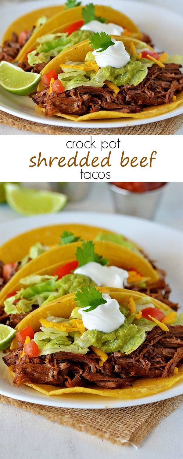 Crock Pot Shredded Beef Tacos