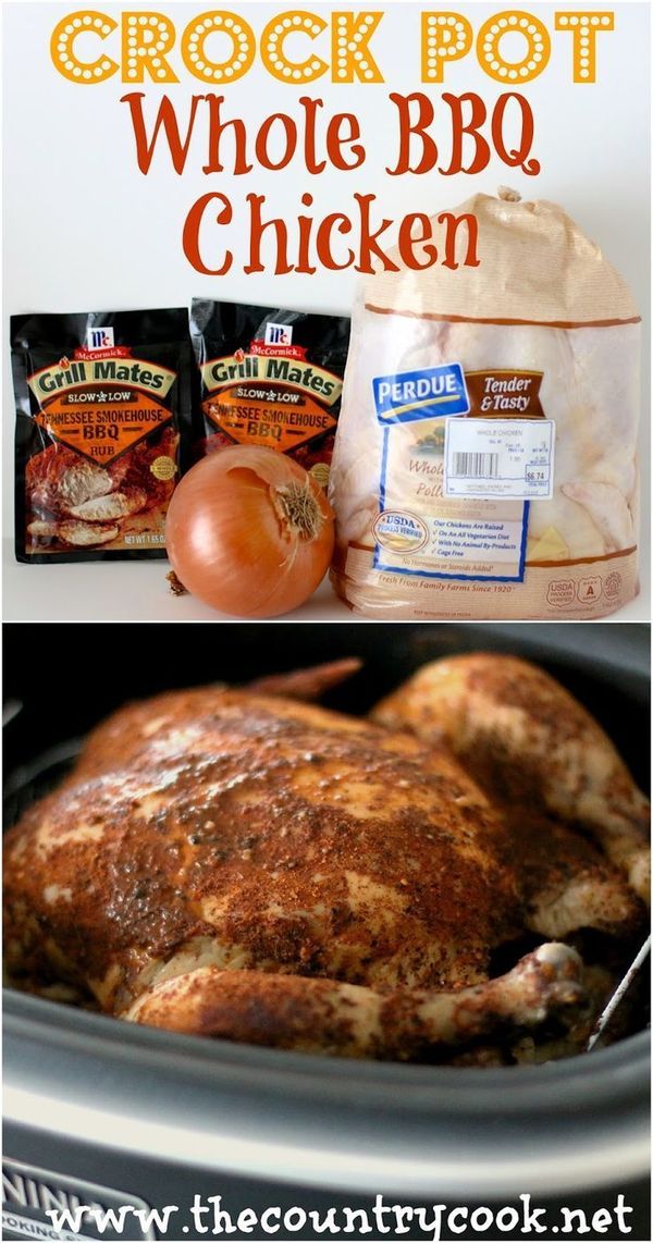 Crock Pot Whole BBQ Chicken