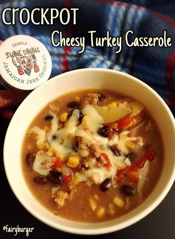 Crockpot Cheesy Turkey Casserole