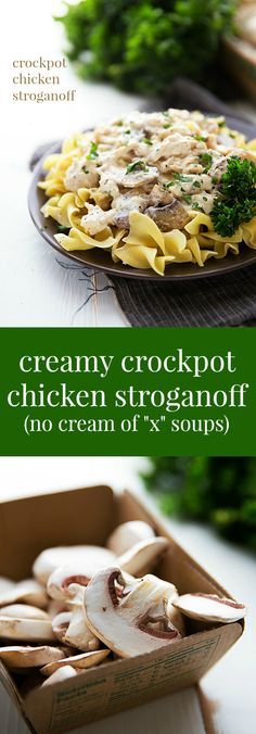 Crockpot Chicken Stroganoff (NO cream of soups