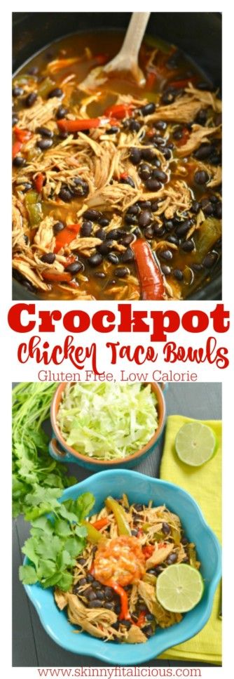 Crockpot Chicken Taco Bowls