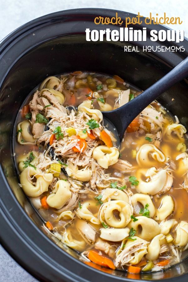 Crockpot Chicken Tortellini Soup