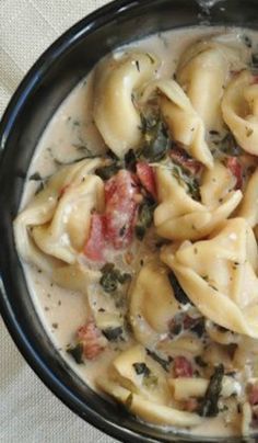 Crockpot (dump and cook Tortellini Soup