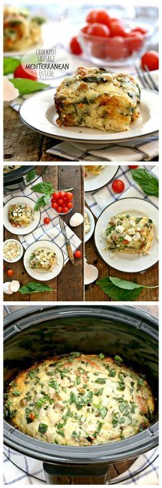 Crockpot Healthy Sausage Mediterranean Quiche