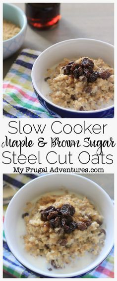 Crockpot Maple and Brown Sugar Oatmeal