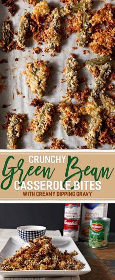 Crunchy Green Bean Casserole Bites with Creamy Dipping Gravy