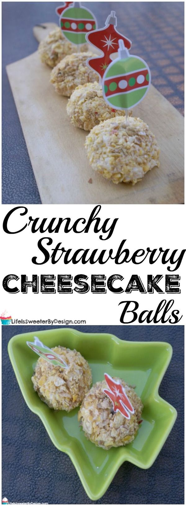 Crunchy Strawberry Cheesecake Balls