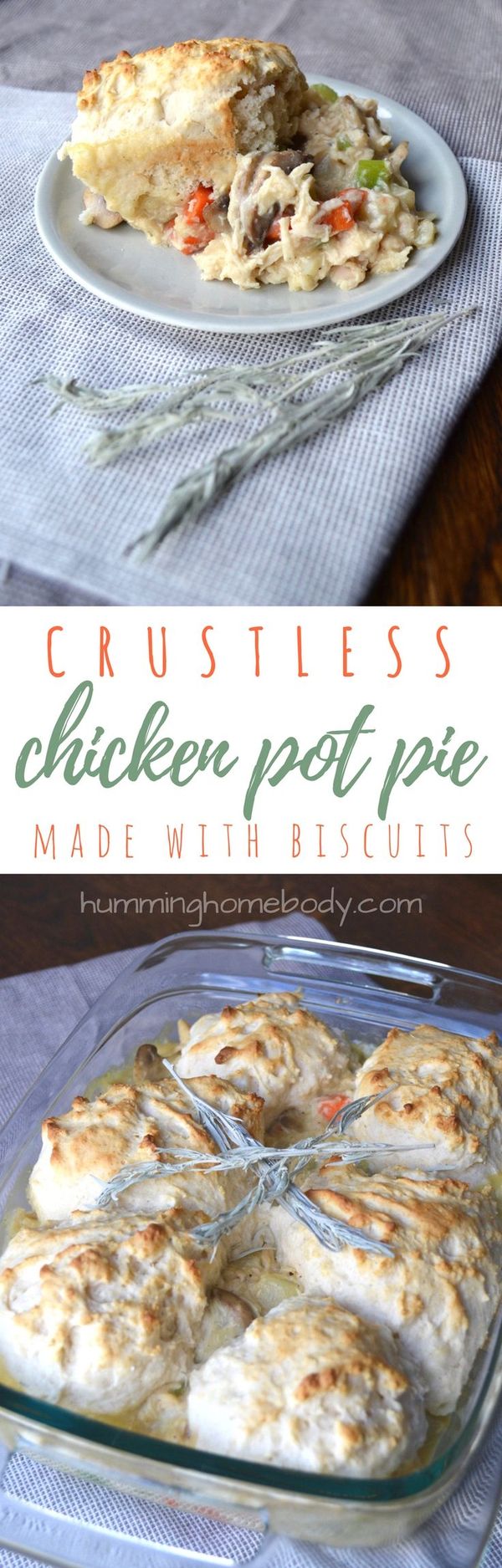 Crustless Chicken Pot Pie