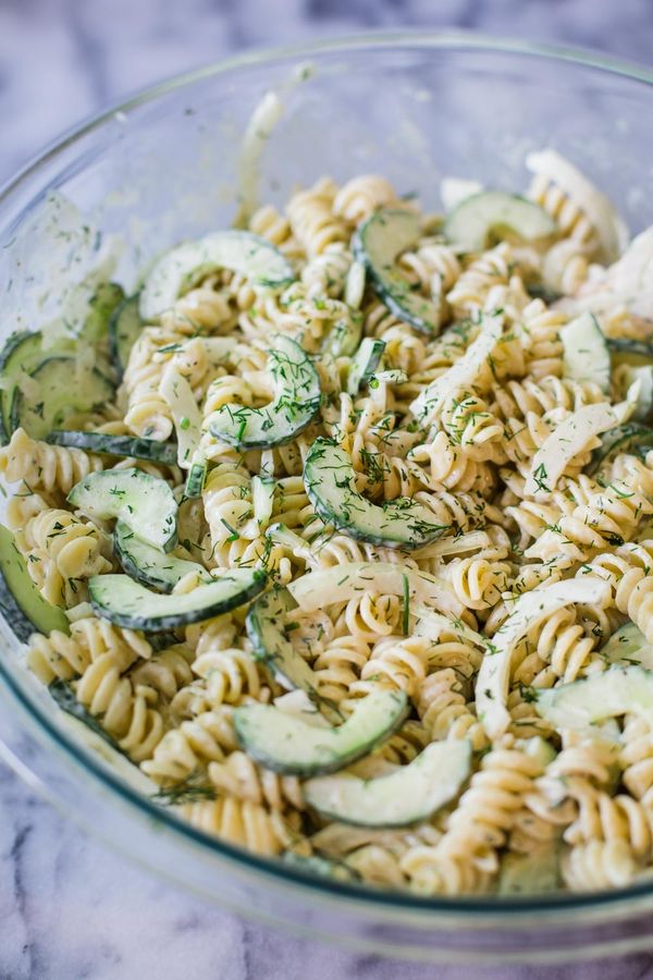 Cucumber Vegan Pasta Salad